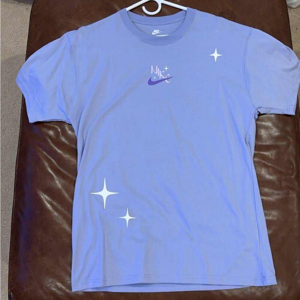 Nike space wave puff print short sleeved tee shirt